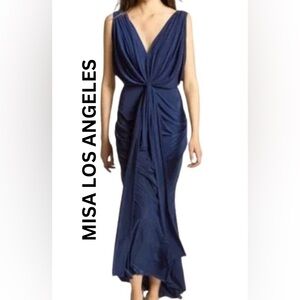 NWT MISA Los Angeles Navy Blue Women's Dress
